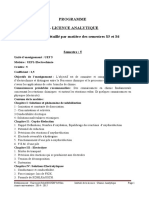 Programme 1. Licence Analytique Programme Détaillé Par Matière Des Semestres S5 Et S6