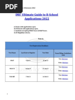 IMS' Ultimate Guide To B-School Applications 2022