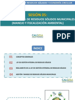 Sesion #05 - GESTIÓN INTEGRAL DE RESIDUOS SÓLIDOS MUNICIPALES (MANEJO Y FISCALIZACIÓN AMBIENTAL)