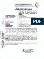 Acta de Entrega de Terreno CARBONERIA