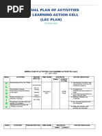 Annual Plan of Activities For Learning Action Cell (Lac Plan)