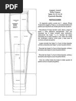 Patrón de Joggers Juvenil Parte Trasera para Imprimir