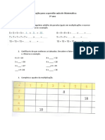 Multiplicação 3 Ano