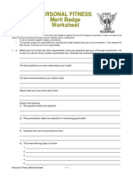 Personal Fitness Merit Badge Worksheet