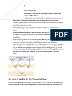 Services Provided by The Transport Layer