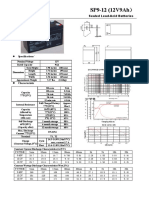 Battery: S P 9 - 1 2 (1 2 V 9 A H