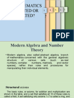 Describe What Mathematics Do? Is Mathematics Invented or Created?