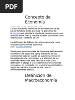 Concepto de Economía