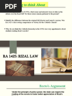 Ra 1425 - New PPT Rizal Law