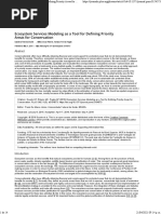 Ecosystem Services Modeling