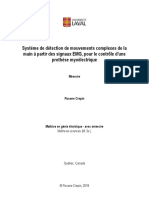 Système de Détection de Mouvements Complexes de La Main À Partir Des Signaux EMG, Pour Le Contrôle D'une Prothèse Myoélectrique