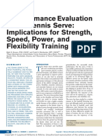 A Performance Evaluation of The Tennis Serve: Implications For Strength, Speed, Power, and Flexibility Training