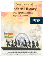 Modern History Notes (Sample Notes For JPSC Mains Exam)