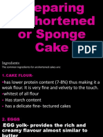 Preparing Unshortened or Sponge Cake