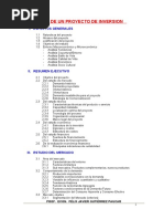 Esquema de Proyectos de Inversión