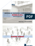 EMPRESA DE INGENIERÍA Y CONSTRUCCIÓN ICONEG E.I.R.L. Huancayo, Junio Del 2016