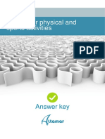 English For Physical and Sports Activities: Answer Key