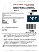 The Institute of Chartered Accountants of India - Admit Card