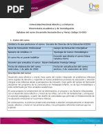 Syllabus Del Curso Desarrollo Socio Afectivo y Moral