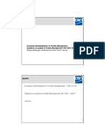 European Standardization in Facility Management Guidance On Quality in Facility Management: EN 15221 Part 3