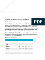 A Report On Financial Analysis of Next PLC 3