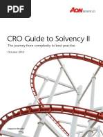 CRO Guide To Solvency II: The Journey From Complexity To Best Practice