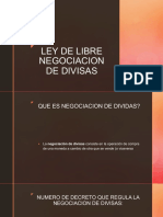 Ley de Libre Negociacion de Divisas