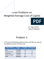 Three Problems On Weighted Average Cost of Capital: By: Sagar Koshthi USN:1PT1OMBA36