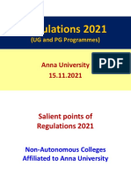 Regulation 2021 - Presentation To Affiliated Colleges - 15.11.2021