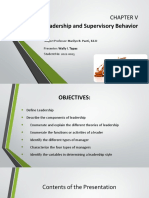 Leadership and Supervisory Behavior: Subject Professor: Marilyn B. Panti, Ed.D