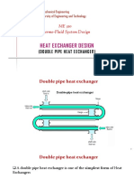 Heat Exchanger Design: ME 310 Thermo-Fluid System Design