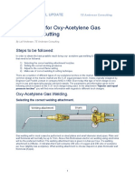 Parameters For Oxy-Acetylene Gas Welding & Cutting: Steps To Be Followed