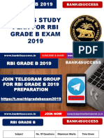 RBI Grade B 100 Days Study Plan