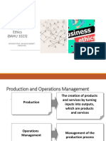 Business & Ethics (BAHU 1023) : Operations Management: Process