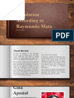 Revolution Accdg. To Raymundo Mata