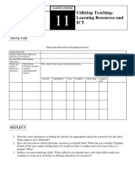 Field Study 1: Utilizing Teaching-Learning Resources and ICT