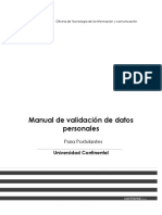 Manual de Validación de Datos Personales