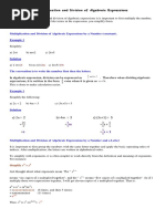 CHAPTER 12 - Multiplication and Division of Algebraic Expressions