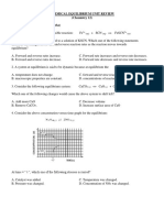 Chemical Equilibrium Unit Review (Chemistry 12) I. Multiple Choice (60 Marks)