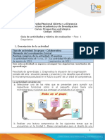 Guía de Actividades y Rúbrica de Evaluación - Unidad 1 - Fase 1 - Diagnóstico