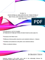 TOPIC 9 Industrial Relations in The Public Sector and Ethics in Industrial Relations