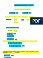 Cambio de Entropia en Gases Ideales