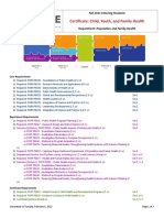 Certificate: Child, Youth, and Family Health: Fall 2021 Entering Students