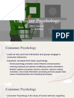 Consumer Psychology: Bba 4 Semester Maidah Waheed