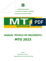 Manual Técnico de Orçamento - MTO 2023