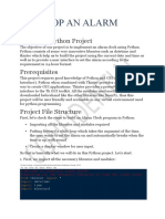 Develop An Alarm Clock: About The Python Project