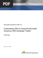 Customizing CRM by Using The Microsoft Dynamics CRM Developer Toolkit