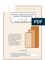 Economic Policies and Agricultural Incentives: The Philippine Case