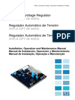 WEG Regulador Autom Tico de Tens o Avr A Opt 06 400hz Manual Portugu S Ingl S Espanhol