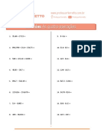 Multiplicação e Divisão - Exercicios